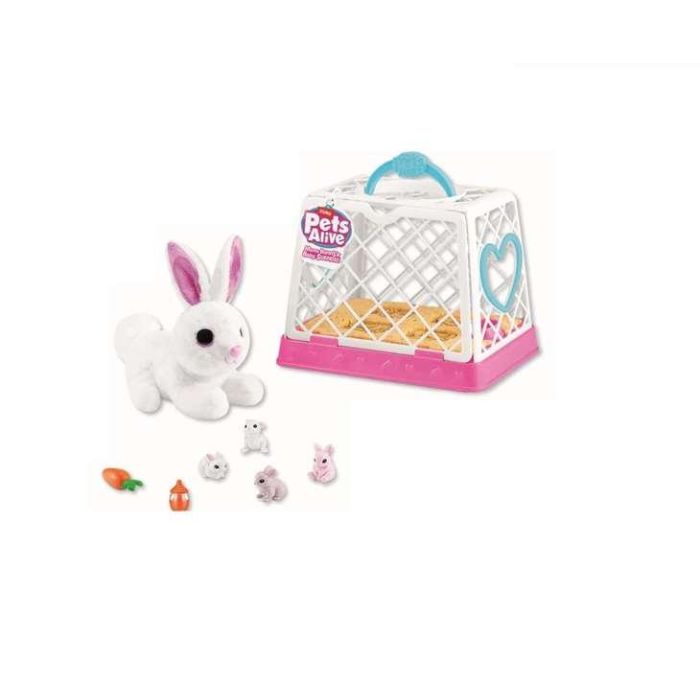 Zuru Conejo Interactivo Pets Alive Pasea con sus 3 Conejitos