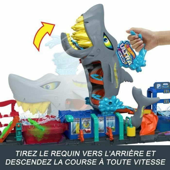 Hot Wheels City: Pista de Juego Túnel de Lavado con Tiburón. Incluye 1 Coche que Cambia de Color con Agua. Juguete para Niños +3 Años. 1 Hot Wheels City: Pista de Juego Túnel de Lavado con Tiburón. Incluye 1 Coche que Cambia de Color con Agua. Juguete para Niños +3 Años. 1