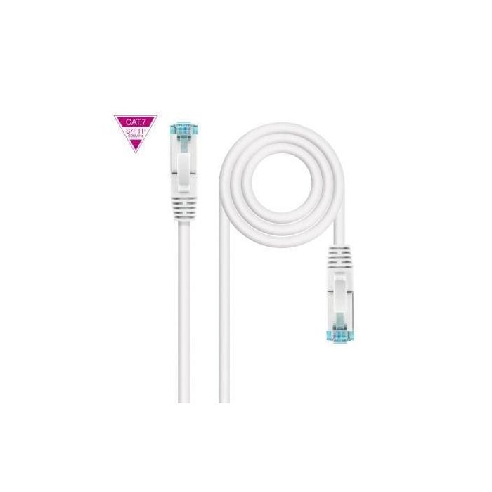 Nanocable 10.20.1701-W Cable de Red Ethernet RJ45 SFTP Cat.7/Clase F 1 Metro Blanco para 10 Gigabit OFC AWG26 LSZH 1