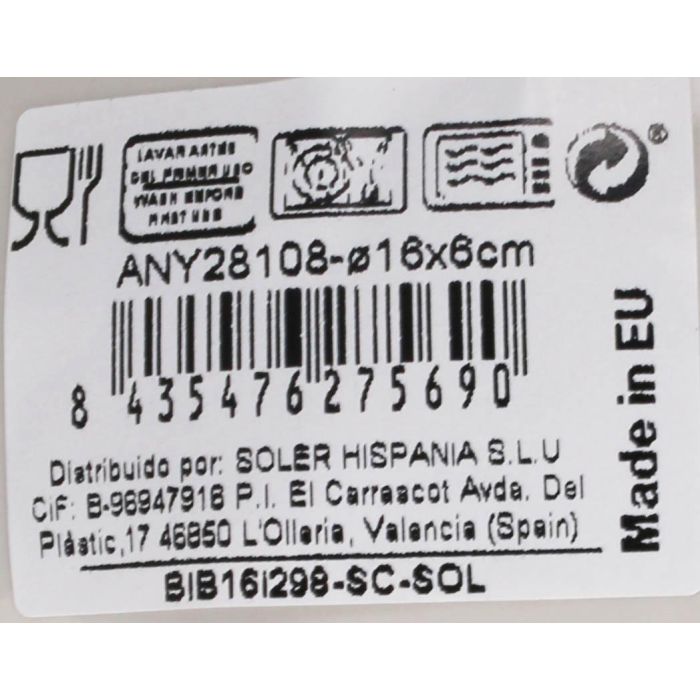 La Mediterranea Bol Anya 16 cm Brillo Colección Anya Cerámica (24 Unidades)