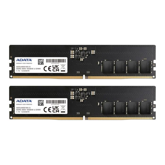 ADATA AD5U480016G-DT Premier 32GB (2x16GB) DDR5 4800 MHz UDIMM, Negro 0 ADATA AD5U480016G-DT Premier 32GB (2x16GB) DDR5 4800 MHz UDIMM, Negro 0
