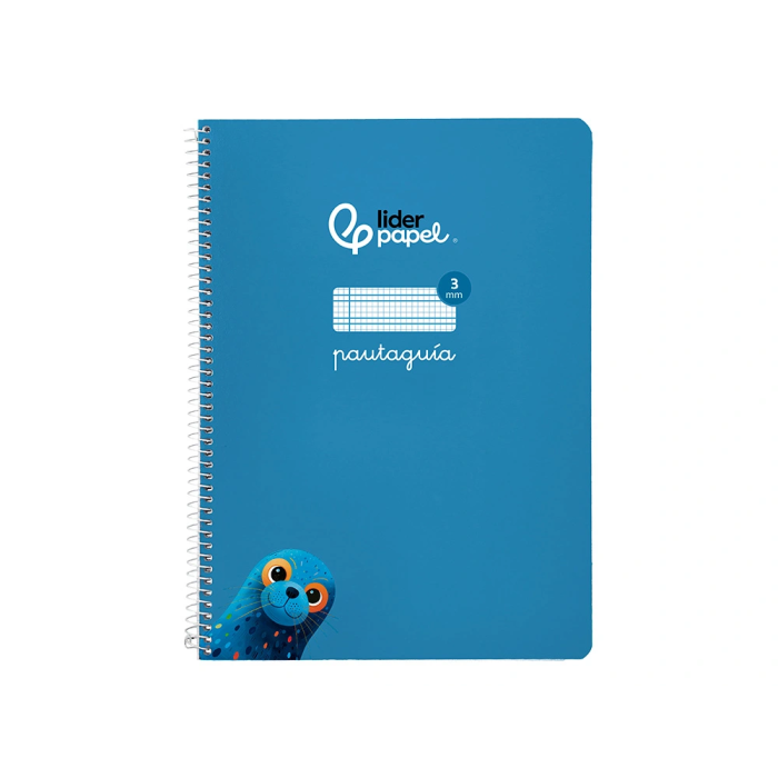 Liderpapel Cuaderno Espiral A4 Pautaguía Tapa Blanda 80 Hojas 75gr Cuadro Pautado 3mm Azul 1