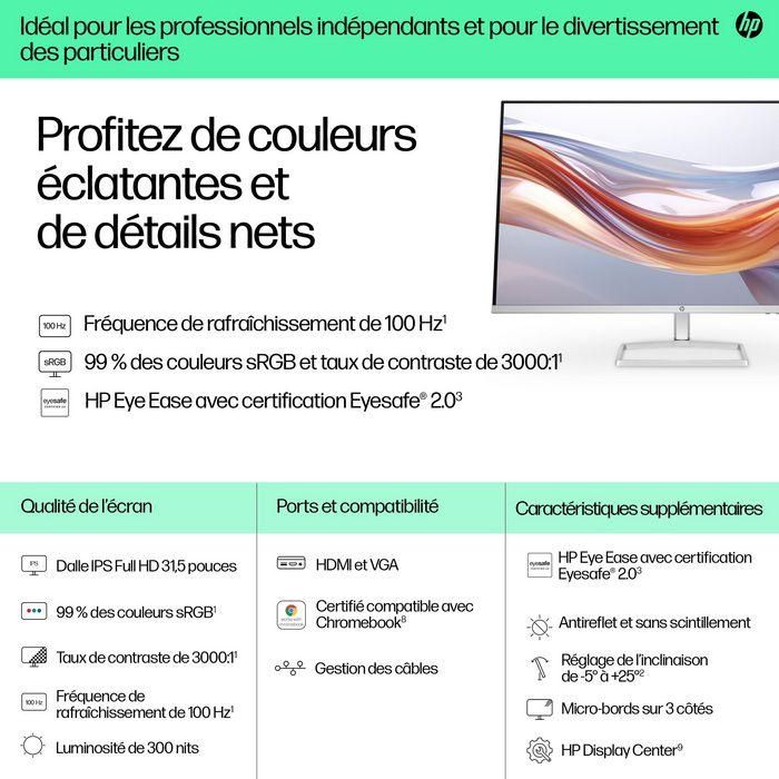 HP 532sf Monitor FHD Serie 5 31.5 pulgadas (80cm) 1920x1080 LCD 7ms Plata 10 HP 532sf Monitor FHD Serie 5 31.5 pulgadas (80cm) 1920x1080 LCD 7ms Plata 10