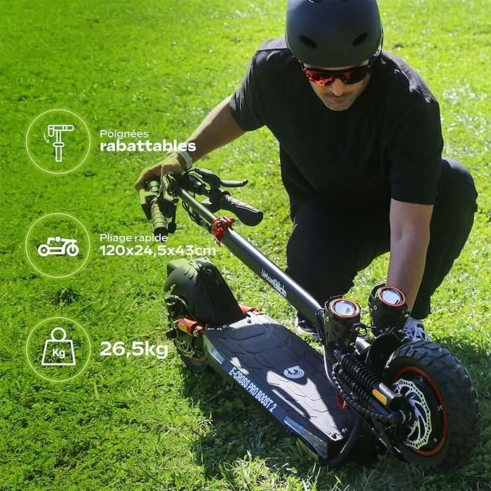 Patinete eléctrico todoterreno - URBANGLIDE - ECROSS PRO BOOST 2 - 10 - 48V - 1600 W Doble motor - 13Ah - Autonomía 50KM 3 Patinete eléctrico todoterreno - URBANGLIDE - ECROSS PRO BOOST 2 - 10 - 48V - 1600 W Doble motor - 13Ah - Autonomía 50KM 3