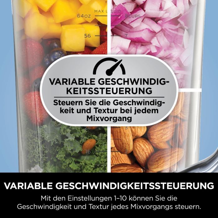 Ninja Batidora de Vaso TB201EU Detect™ Power Pro 1200W con Tecnología BlendSense™ 9