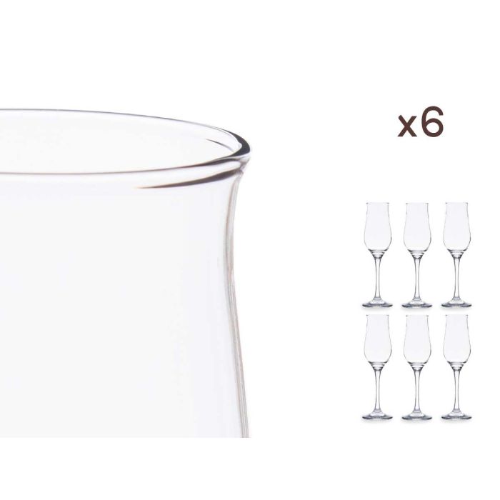 Pasabahce Copa Champan Wavy 190 ml Vidrio Transparente 6.8 x 22.5 x 6.8 cm (Set de 24) 3