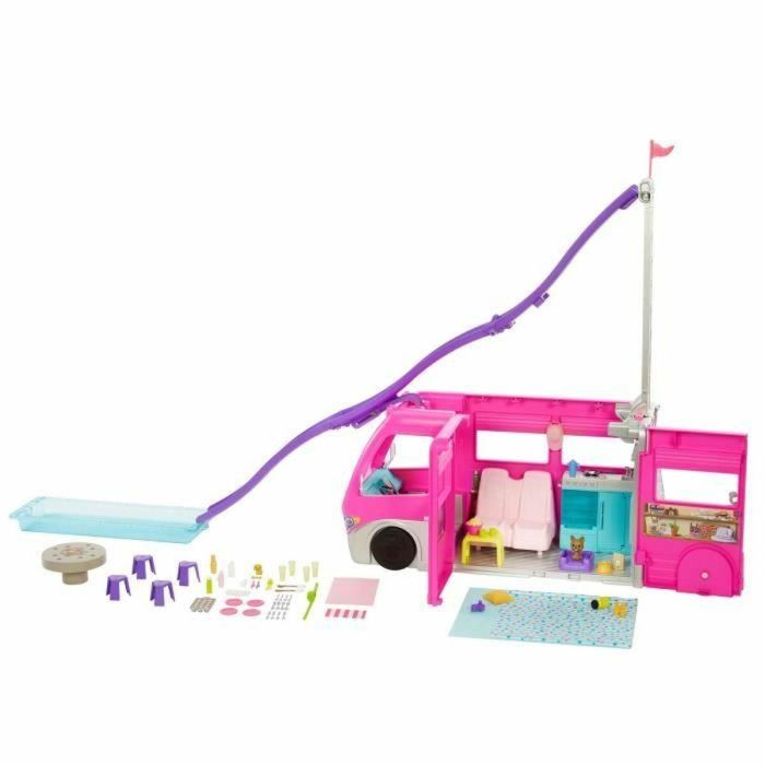Barbie Mega Motorhome Vehículo Transformable para Muñecas con 7 Zonas de Juego, Tobogán Extensible y Múltiples Accesorios 6 Barbie Mega Motorhome Vehículo Transformable para Muñecas con 7 Zonas de Juego, Tobogán Extensible y Múltiples Accesorios 6