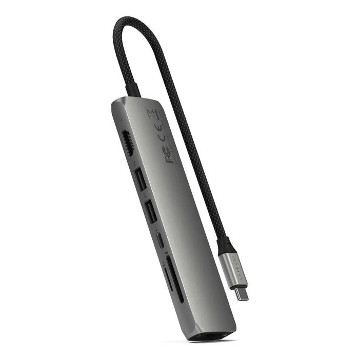 Satechi Adaptador Multi-puerto USB-C Slim 7-en-1 con Ethernet, HDMI 4K@60Hz, Lector SD/MicroSD, 2x USB-A, Carga PD 100W, 10Gbps, Gris Espacial 3 Satechi Adaptador Multi-puerto USB-C Slim 7-en-1 con Ethernet, HDMI 4K@60Hz, Lector SD/MicroSD, 2x USB-A, Carga PD 100W, 10Gbps, Gris Espacial 3