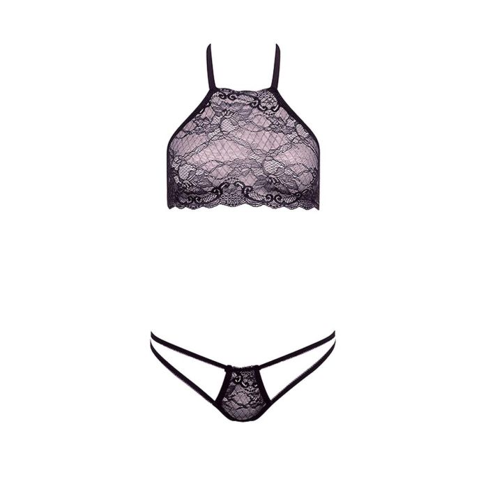 Conjunto de Lencería Barely Bare Negro Talla única 4 Conjunto de Lencería Barely Bare Negro Talla única 4