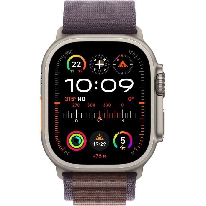 Apple Watch Ultra 2 GPS + Cellular - 49 mm - Caja de titanio - Correa Indigo Alpine Loop - Grande