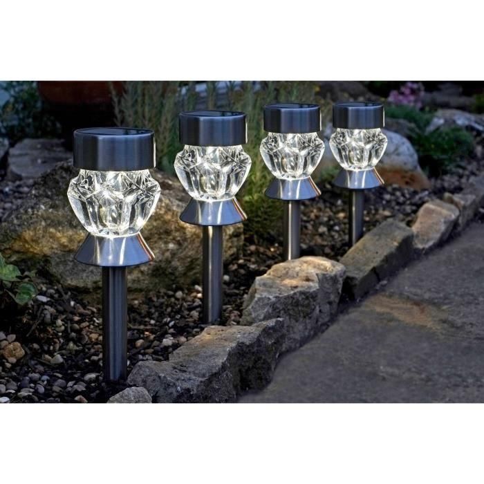 Etiqueta de vidrio de cristal o lámpara solar, conjunto de 4 Etiqueta de vidrio de cristal o lámpara solar, conjunto de 4