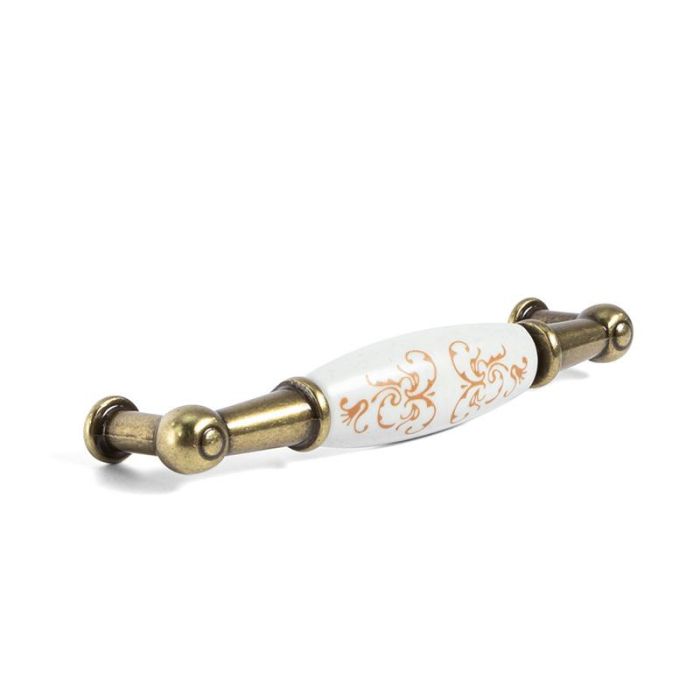 GIUSTI Pomo Porcelana Trilla Ø35 H28 Gres/Bronce Acabado Bronce Distancia 96 2