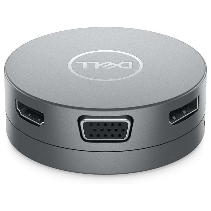 Dell DA310 Adaptador Móvil USB-C 7 en 1 con DisplayPort, HDMI, VGA, USB-A, USB-C, RJ-45 y Carga de 90W