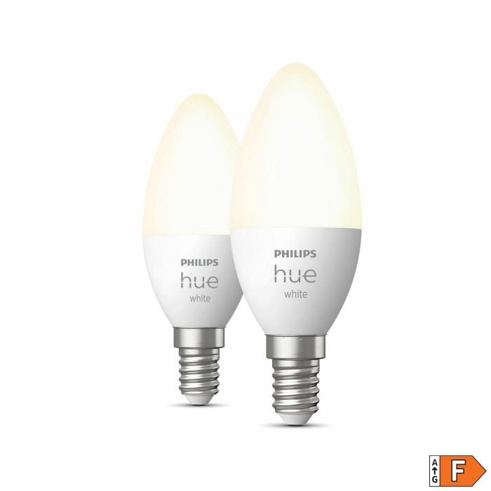 Philips Hue White Bombillas LED Inteligentes E14, Compatible con Bluetooth, Paquete de 2 1