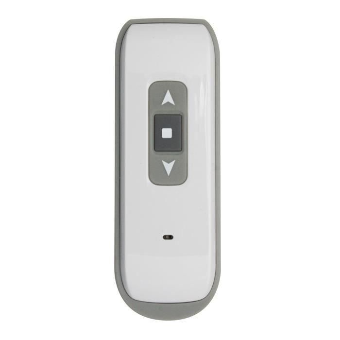 France Combi Persiana enrollable de aluminio con baúl y correderas, funcionamiento eléctrico por radio, 1,40 x 1,00 m, Blanco 3