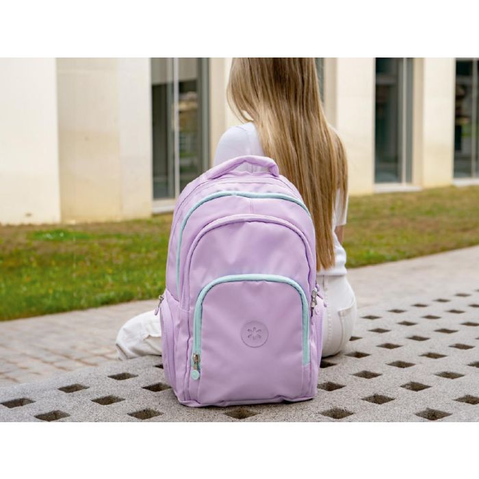 Mochila Antartik Multibolsillo 19 L Compartimento Para Portatil Y Tablet Color Morado 450 X 160 X 300 mm 10