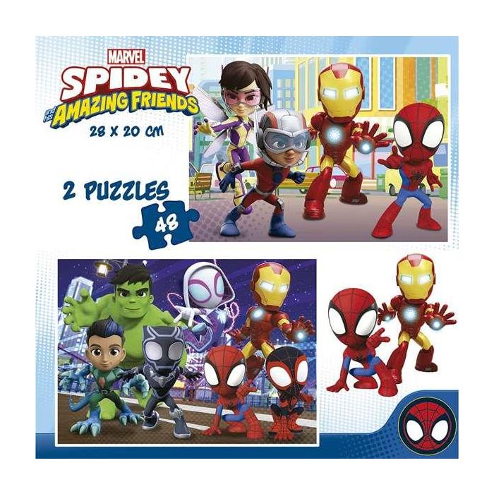 Puzzle 2x48 piezas spidey y sus increíbles amigos 4 Puzzle 2x48 piezas spidey y sus increíbles amigos 4