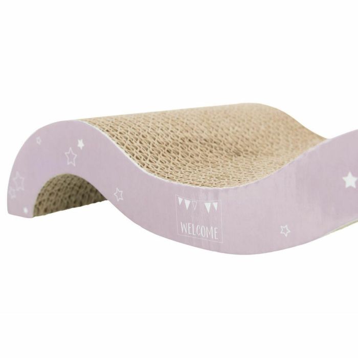 Trixie TRI4011905480121 Rascador para Gatos Junior Wave, Forma Ondulada, Medidas 38x7x18 cm, Tonos Malva y Menta 12