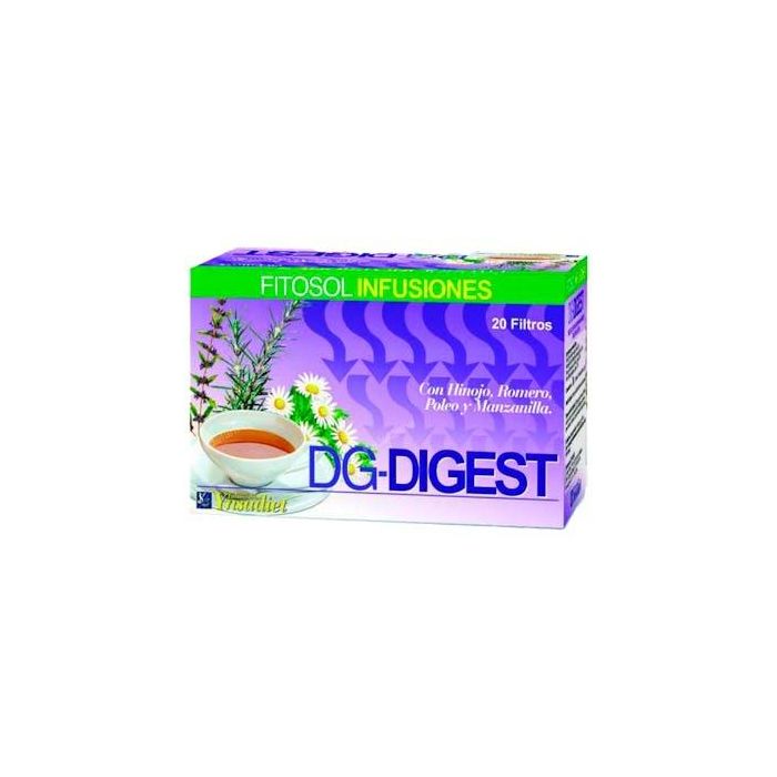 FITOSOL Infusión Digestiva con Hinojo, Manzanilla y Romero en Filtros, 20 sobres