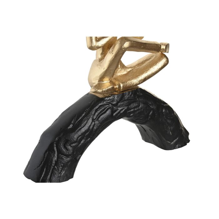 DKD Home Decor Figura Urban Yoga Aluminio Dorado Negro Largo 7 x Ancho 28 x Alto 35 cm (3 Unidades) 2 DKD Home Decor Figura Urban Yoga Aluminio Dorado Negro Largo 7 x Ancho 28 x Alto 35 cm (3 Unidades) 2