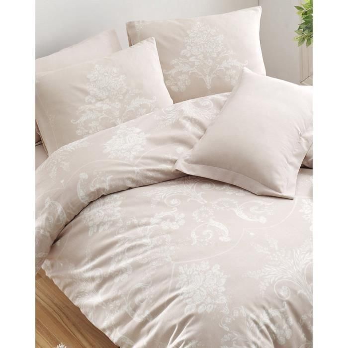 Juego de cama - 1 funda nórdica 220x240 cm + 2 fundas de almohada 60x60 cm - 65% algodón, 35% poliéster - Visón 3 Juego de cama - 1 funda nórdica 220x240 cm + 2 fundas de almohada 60x60 cm - 65% algodón, 35% poliéster - Visón 3