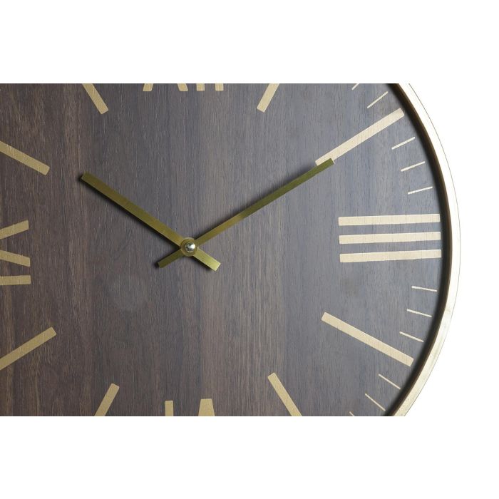 Reloj Pared Glam DKD Home Decor Negro Marron 4 x 40 x 40 cm (2 Unidades) 2