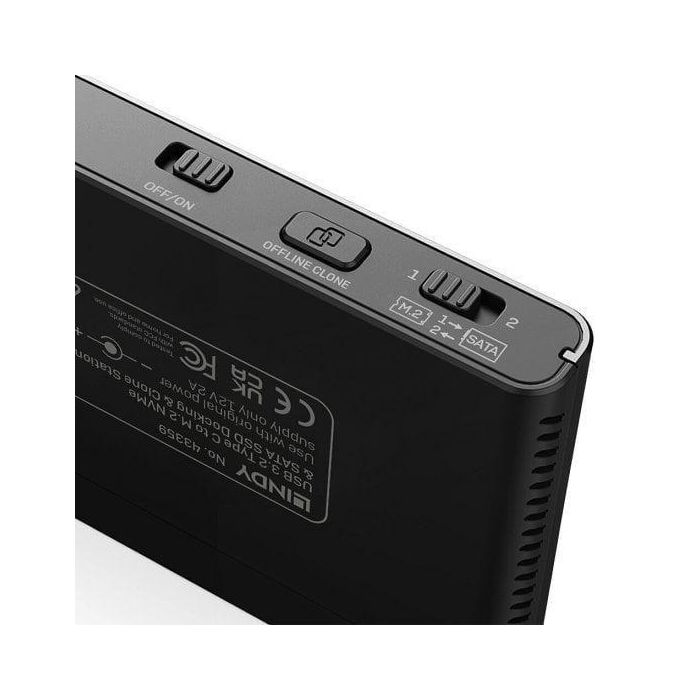 Lindy Estación de Clonación y Dock USB 3.2 Gen 2 Tipo C para M.2 NVMe y SATA SSD/HDD con Clonación Offline 10Gbps 3 Lindy Estación de Clonación y Dock USB 3.2 Gen 2 Tipo C para M.2 NVMe y SATA SSD/HDD con Clonación Offline 10Gbps 3