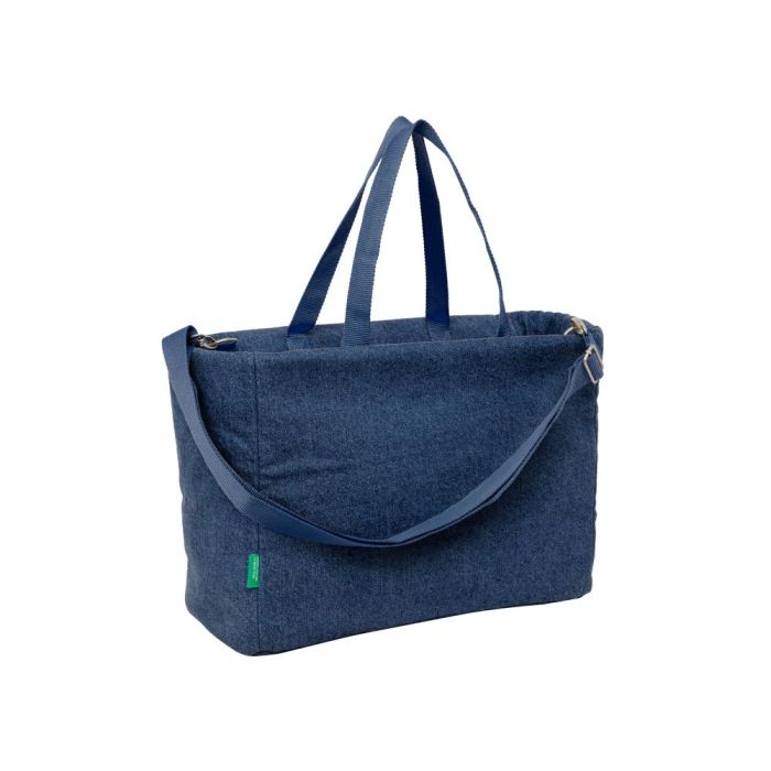 Bolso Benetton Denim Azul 40 x 31 x 17 cm 1