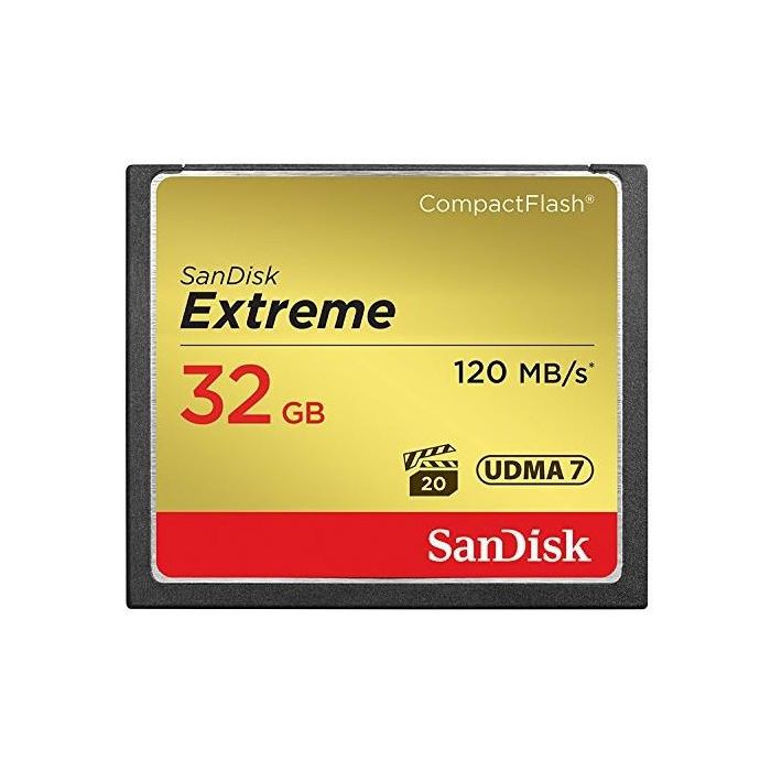 Sandisk 32GB Extreme memoria flash CompactFlash Sandisk 32GB Extreme memoria flash CompactFlash