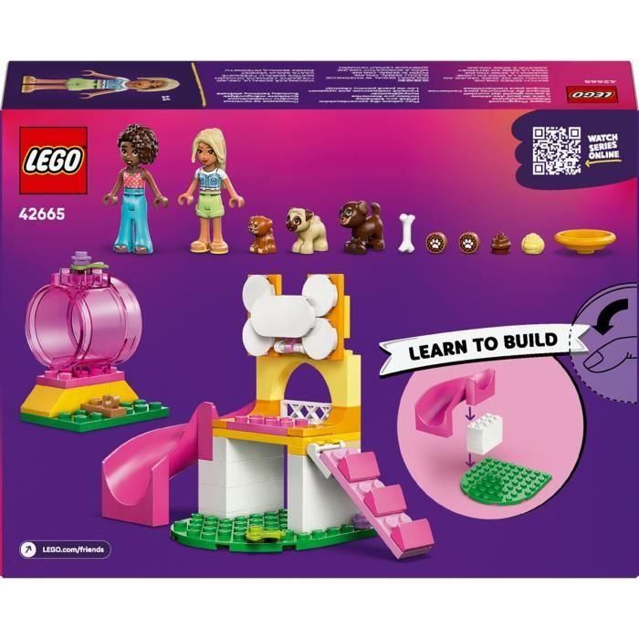 LEGO 42665 Parque de Aventuras para Cachorros Friends con Aliya, Sara, 3 Perros para +4 años 5