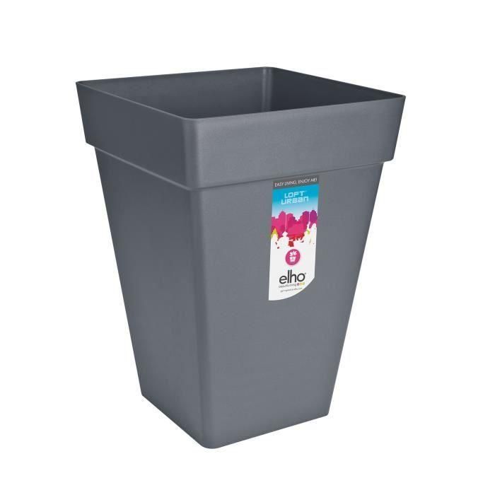 ELHO Planta contenedor cuadrado alto - 37 cm - gris antracita ELHO Planta contenedor cuadrado alto - 37 cm - gris antracita
