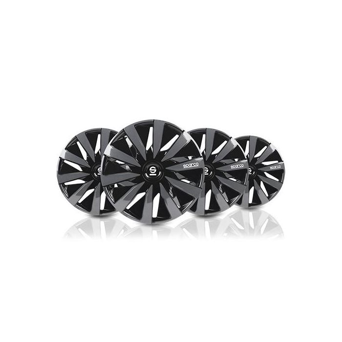 Tapacubos Sparco Lazio Negro/Gris 14" (4 uds) 5 Tapacubos Sparco Lazio Negro/Gris 14" (4 uds) 5