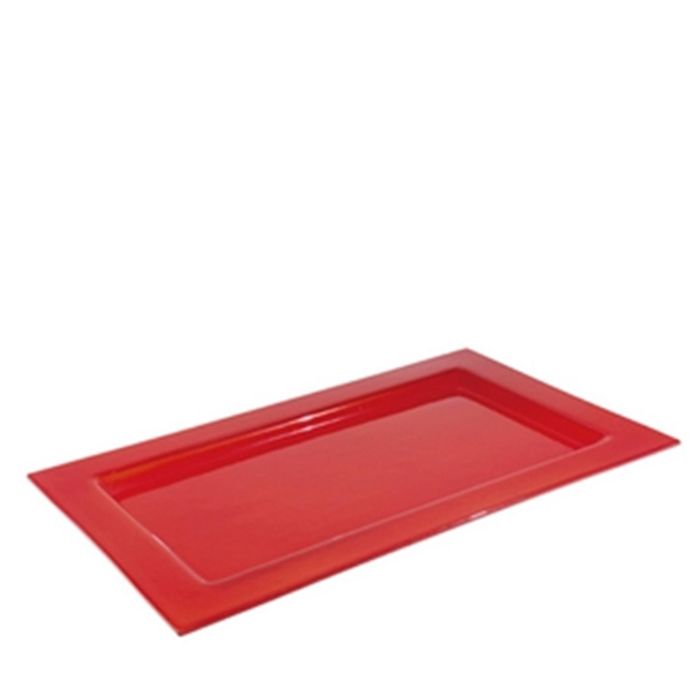 Fuente de Vidrio GN 1/1 Roja para Buffet - Colección Classic