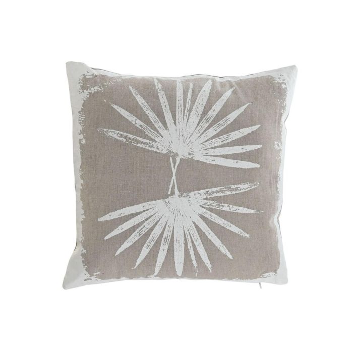 Cojin Boho DKD Home Decor Beige Blanco 45 x 45 cm