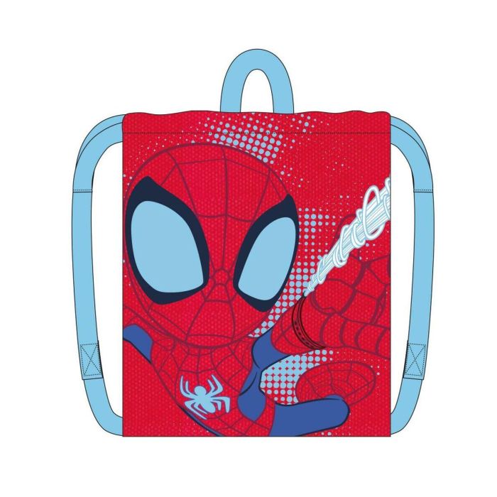 Cerdá Saquito Escolar Spidey para Niños - Bolsa de Tela Guardería con Cierre Ajustable - Medidas 27x33 cm