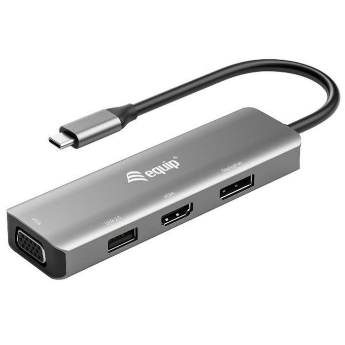 EQUIP ADAPTADOR USB-C 5IN1 HDMI DP 4K VGA USB 2.0 TIPO A EQUIP ADAPTADOR USB-C 5IN1 HDMI DP 4K VGA USB 2.0 TIPO A
