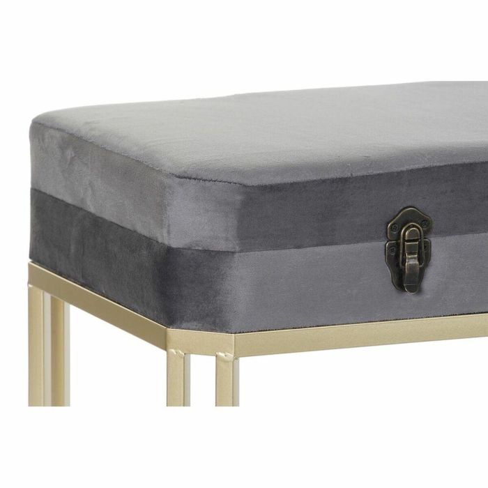 Descalzadora Glam DKD Home Decor Gris Dorado 40 x 47 x 80 cm Set de 2 2 Descalzadora Glam DKD Home Decor Gris Dorado 40 x 47 x 80 cm Set de 2 2
