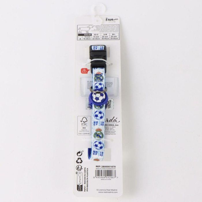 Cerdá t1XXS:XXS/XS Collar para Perros Real Madrid XXS/XS Azul 2