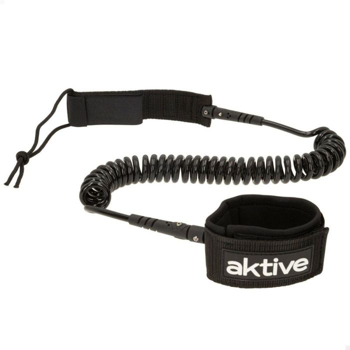 Leash Aktive Negro 20 cm Espiral Paddle Surf 1