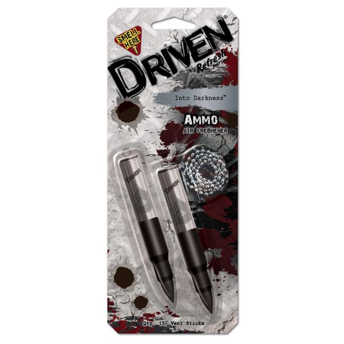 Driven DRIV78107Z Ambientador Colgante Ammo con aroma masculino 'en tinieblas', carcasa de aluminio y cordón de metal premium. Driven DRIV78107Z Ambientador Colgante Ammo con aroma masculino 'en tinieblas', carcasa de aluminio y cordón de metal premium.