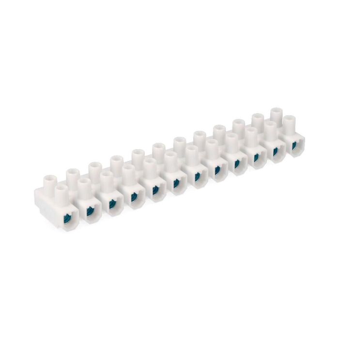 Edm Regleta de conexión 25 mm, 12 conectores, blanca, homologada