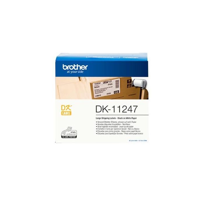 Brother Etiquetas Precortadas para Envíos Grandes 103x164 mm, Pack de 180 Etiquetas