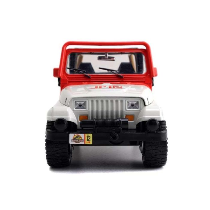 Jada Jurassic Park Jeep Wrangler Escala 1:24 Coche Metal Rueda Libre Apertura Puertas Capo Neumaticos Goma 253253005 15