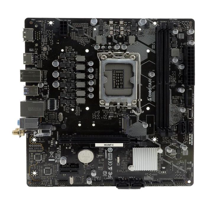 BIOSTAR H610MT-E Placa Base para PC, Socket LGA 1700, DDR4, Micro ATX 1