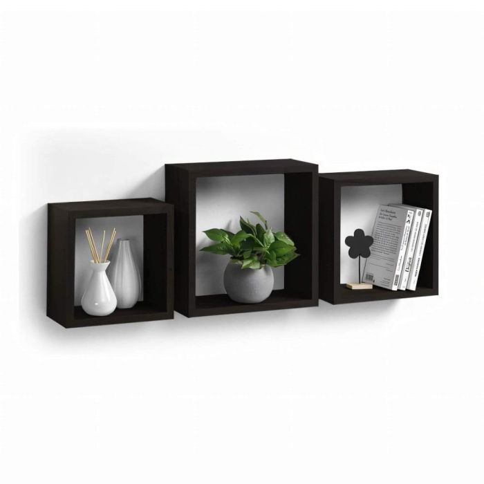 Set-3 Estante Flotan.25/20/15 Black Moblekit (4 Unidades) 2