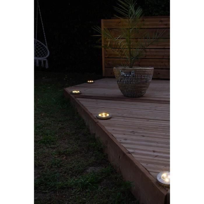 Galix Lote de 3 Focos Solares Empotrados de Acero Inoxidable 0.07W - 5 Lúmenes, 8h Autonomía, 5 LED SMD Blancos Galix Lote de 3 Focos Solares Empotrados de Acero Inoxidable 0.07W - 5 Lúmenes, 8h Autonomía, 5 LED SMD Blancos
