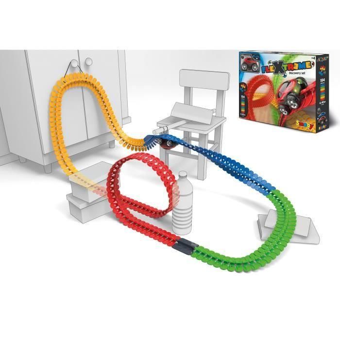 FleXtreme Discovery Set - Circuito de coches - 4,40 metros de largo - SMOBY 1 FleXtreme Discovery Set - Circuito de coches - 4,40 metros de largo - SMOBY 1