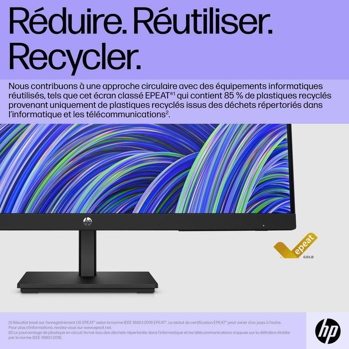 HP V24i G5 Monitor FHD de 23.8 Pulgadas (60.5 cm), Pantalla Nítida para Productividad Diaria en Oficina y Estudio, Diseño Elegante 16