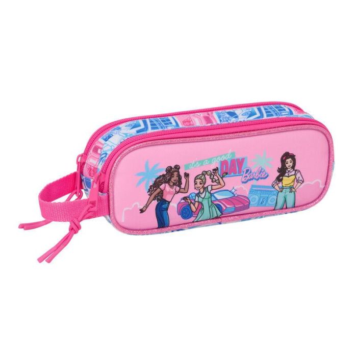 Safta Estuche Portatodo Barbie Doble Cremallera 80x210x60 mm