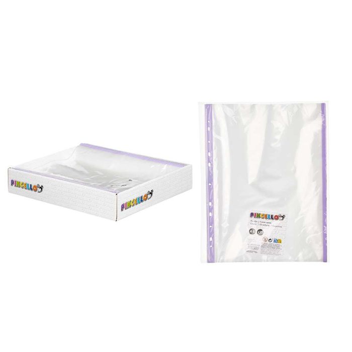 Set 25 Fundas Transparentes Pincello - 25x0.5x31 cm, Varios Colores (48 Unidades) 2